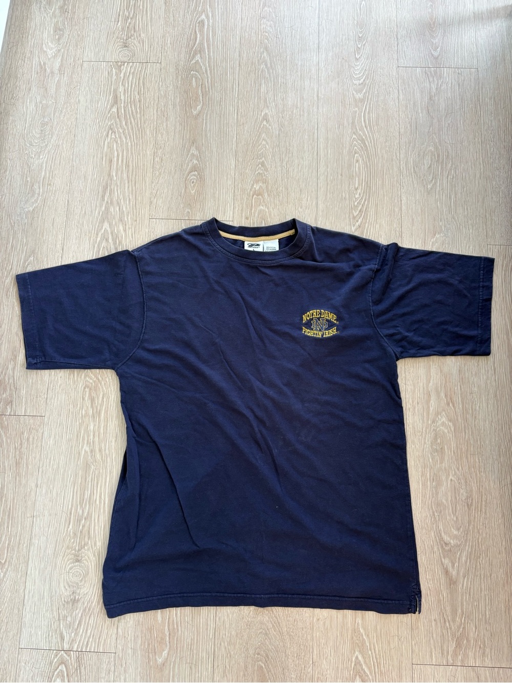 Pro Edge Navy T-Shirt with Yellow Logo Accent
